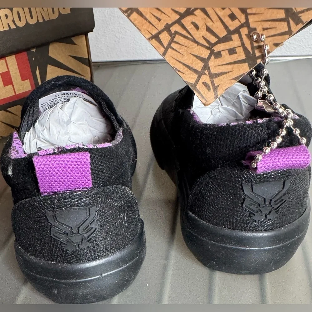 Marvel ground up black panther slip-on baby shoes size 5